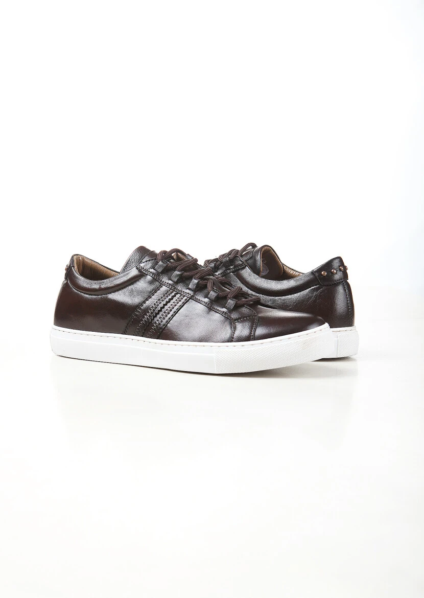 Brown Leather Sneaker - 3