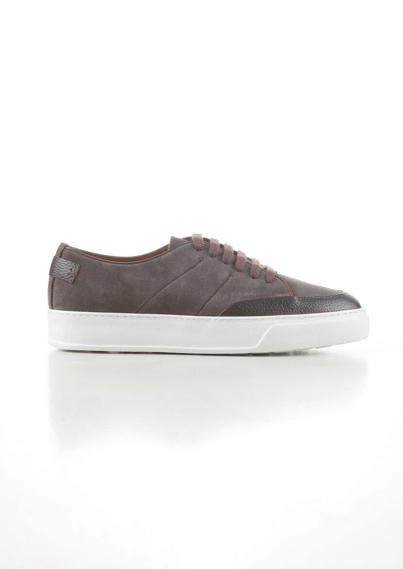 Brown Leather Sneaker - 1