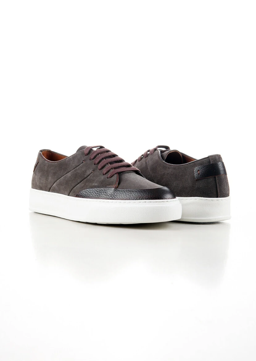 Brown Leather Sneaker - 3