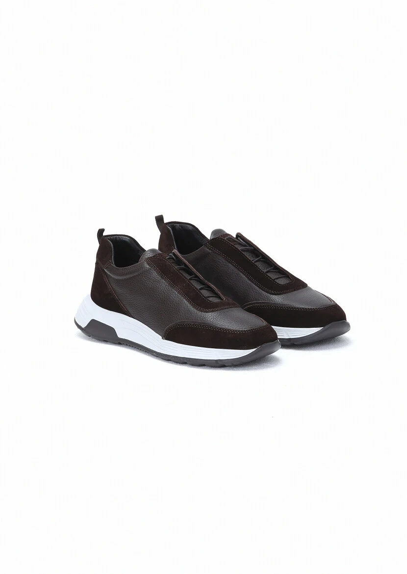Brown Leather Sneaker - RAMSEY