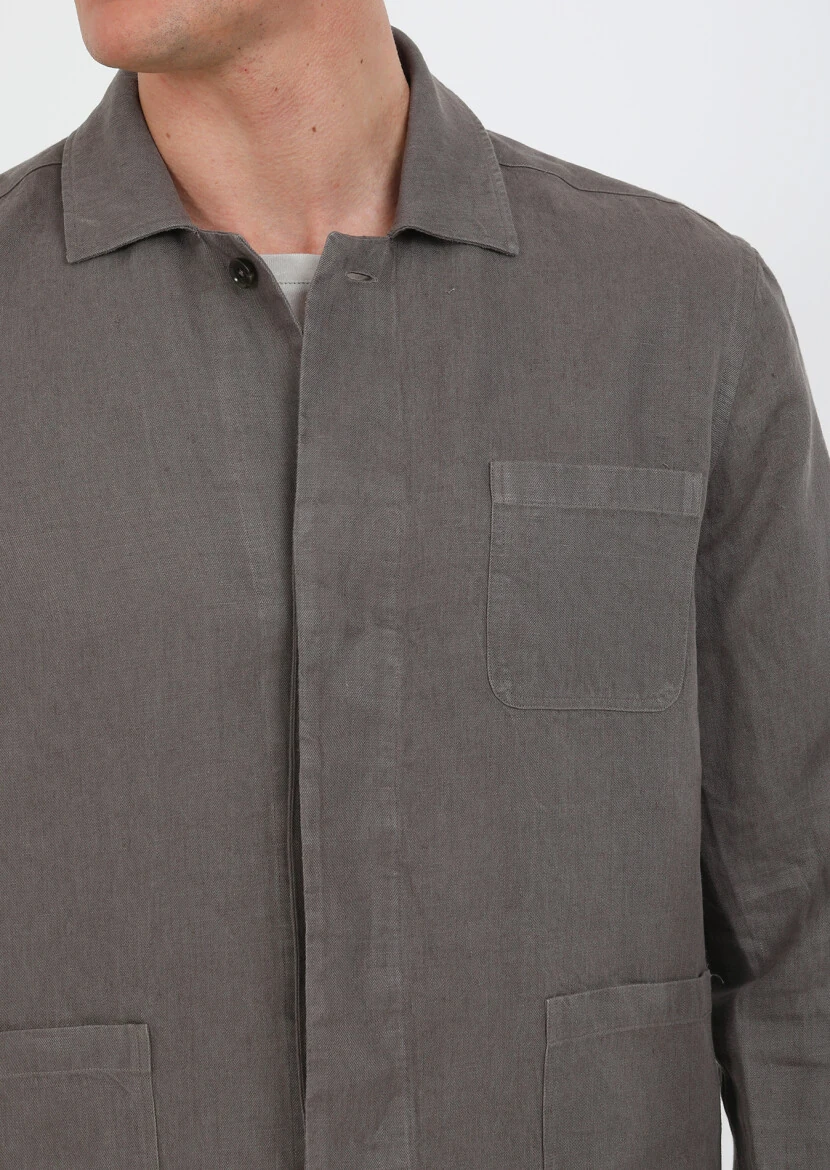 Brown Overshirt - 5