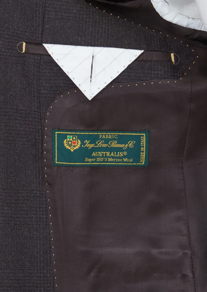 Brown Patterned Regular Fit 100% Wool Jacket - 6