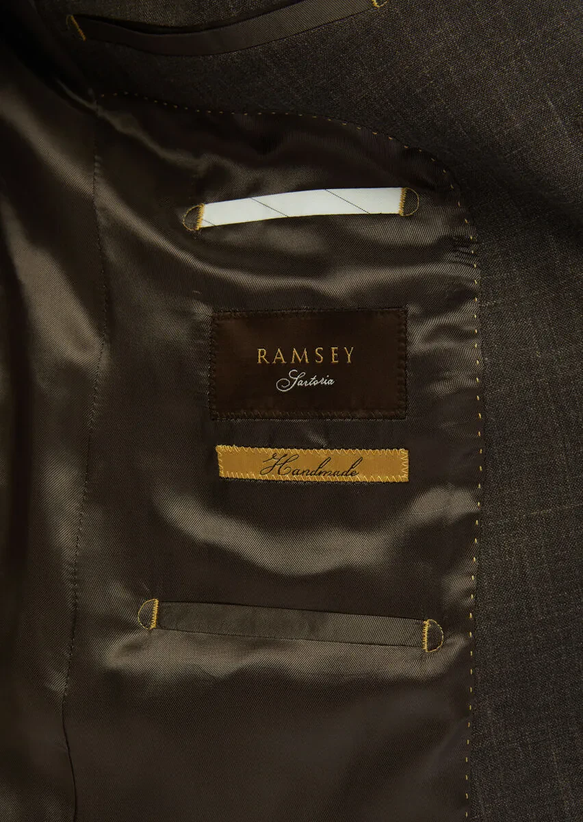 Brown Patterned Regular Fit Silk Blended Jacket - 5