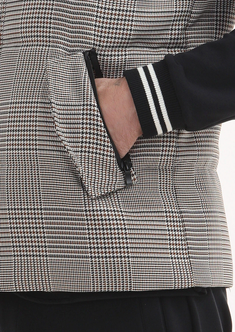 Brown Regular Fit Turtleneck Casual Weaving Puffer Vest - 5