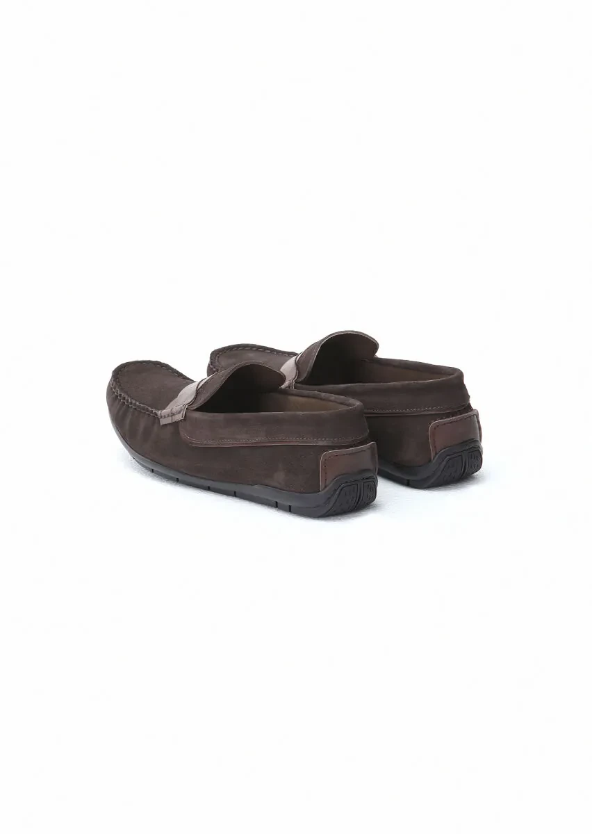 Brown Suede Casual Loafer - 4
