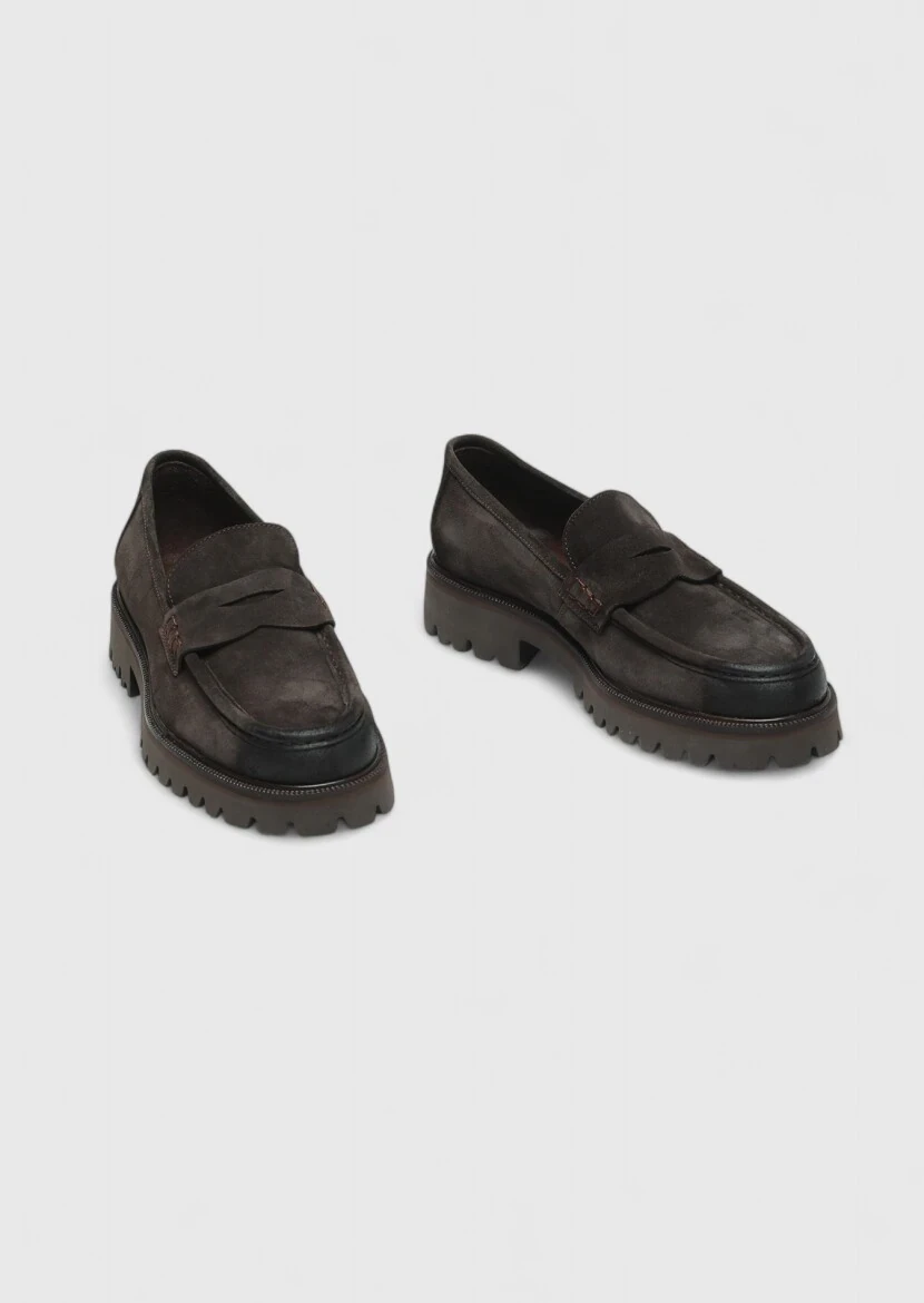 Brown Suede Casual Loafer - 3