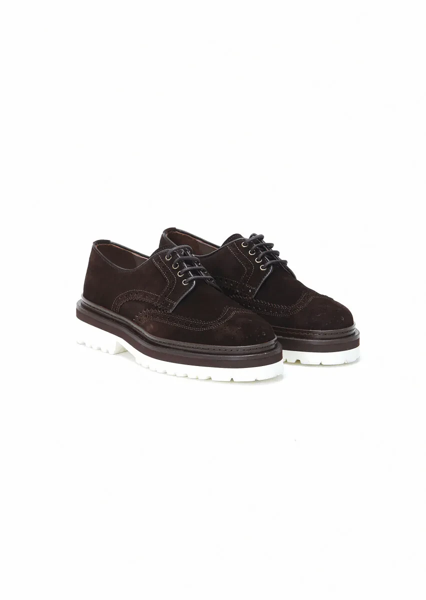 Brown Suede Casual Shoes - 2