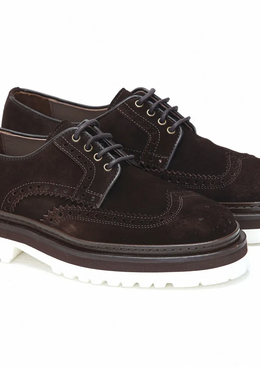 Brown Suede Casual Shoes - 3