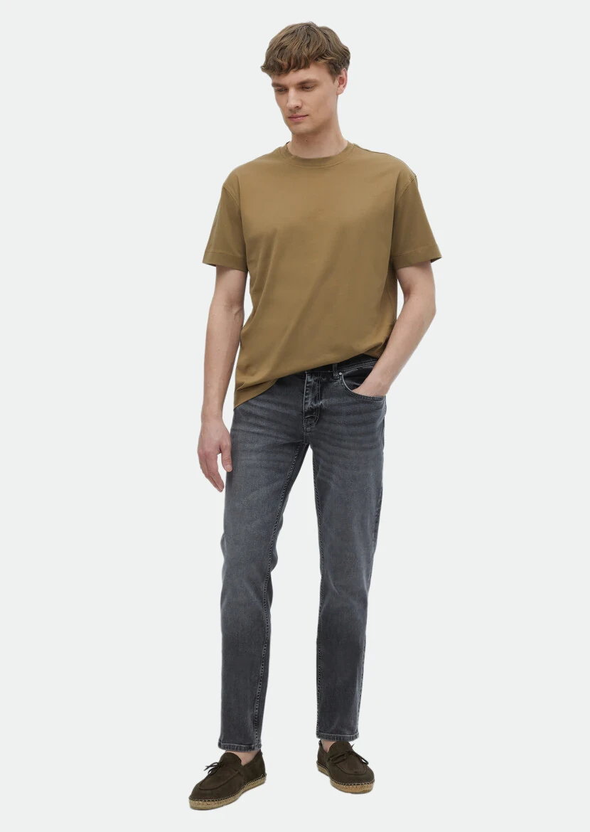 Buff Plain Crew Neck 100% Cotton T-Shirt - 3