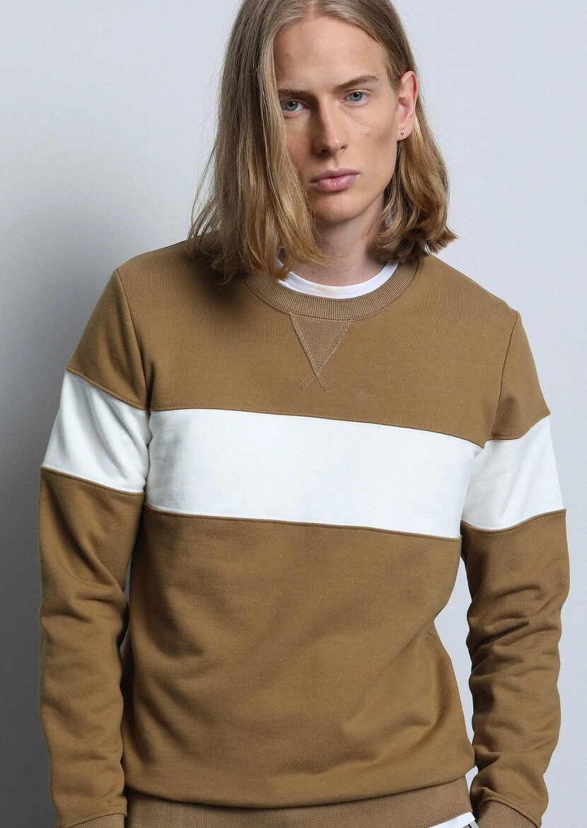 Buff Plain Sweatshirt - 1