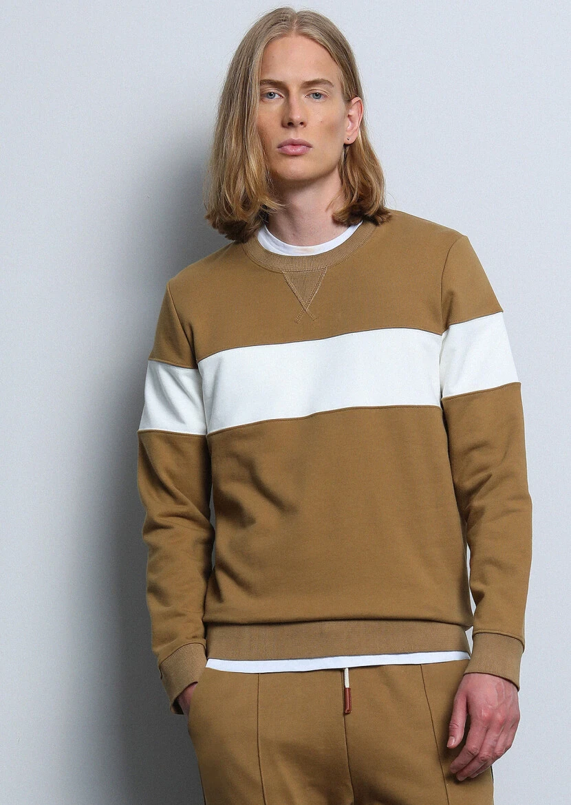 Buff Plain Sweatshirt - 4