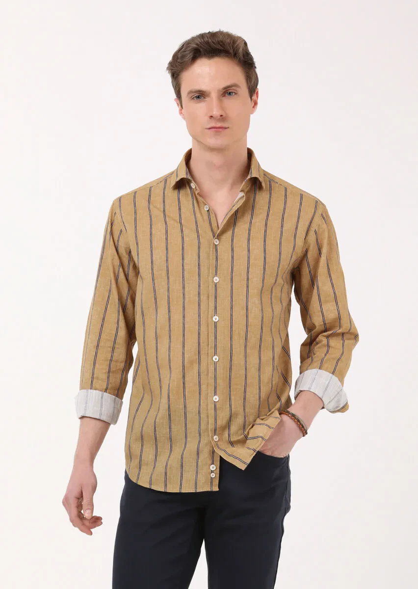 Buff Printed Regular Fit Weaving Casual 100% Cotton Shirt - 2