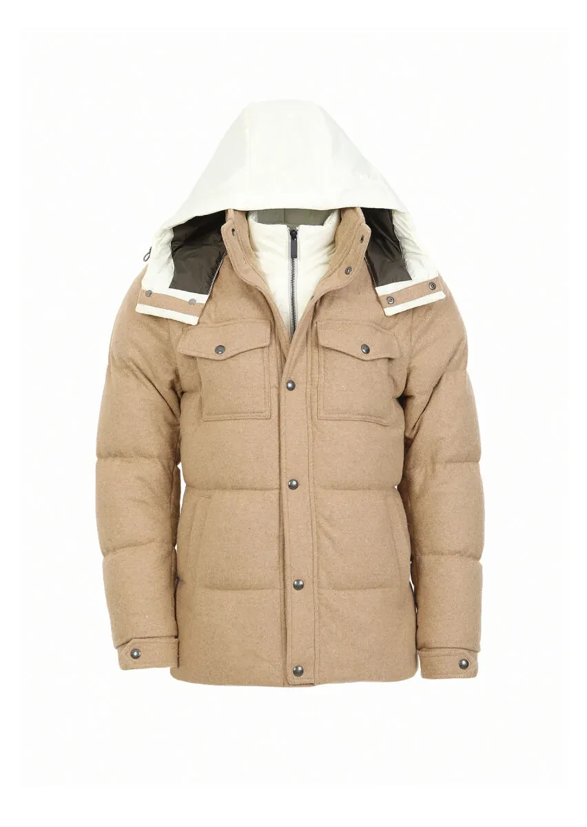 Buff Regular Fit Hooded Casual Knitting Coat - 6