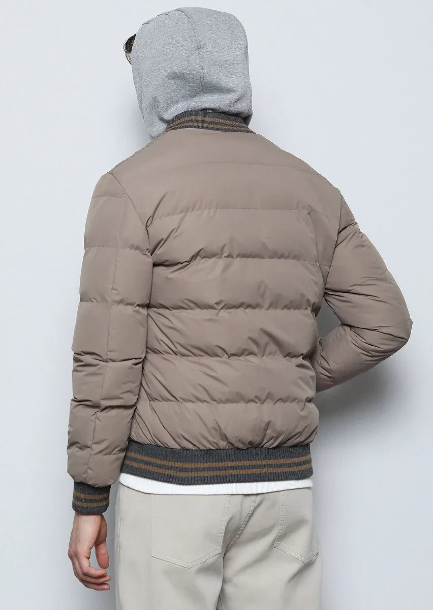 Buff Regular Fit Turtleneck Casual Weaving Puffer Coat - 5