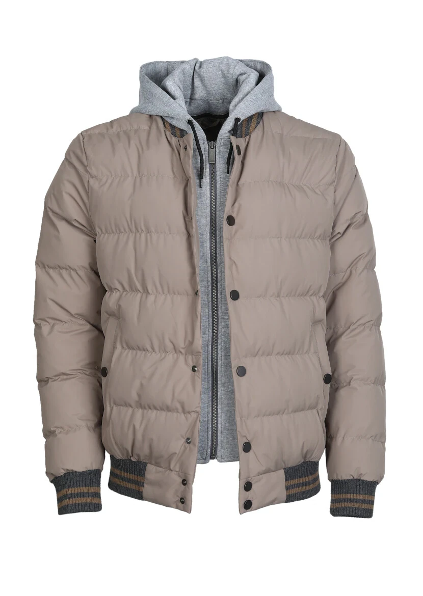 Buff Regular Fit Turtleneck Casual Weaving Puffer Coat - 6