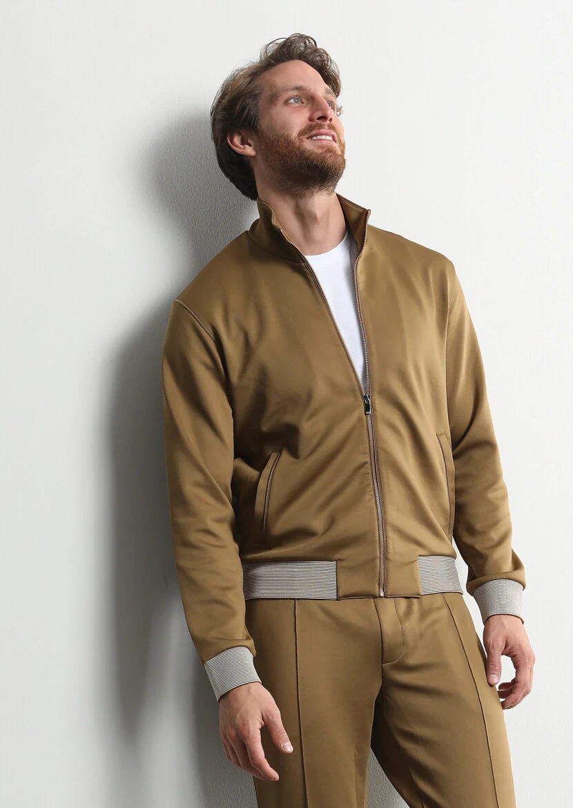 Buff Turtleneck Plain Sweatshirt - 2