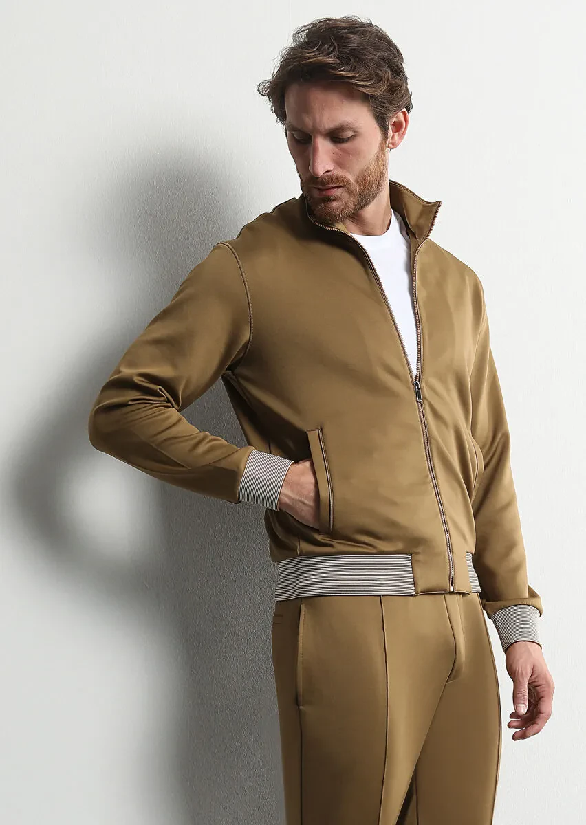 Buff Turtleneck Plain Sweatshirt - 3