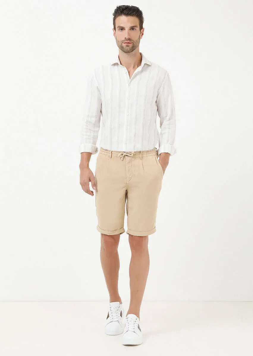 Buff Weaving Jogging Fit Casual Bermuda - 1