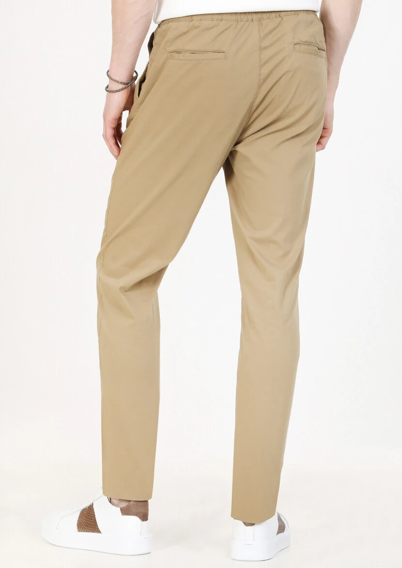 Buff Weaving Jogging Fit Casual Cotton Blended Trousers - 5