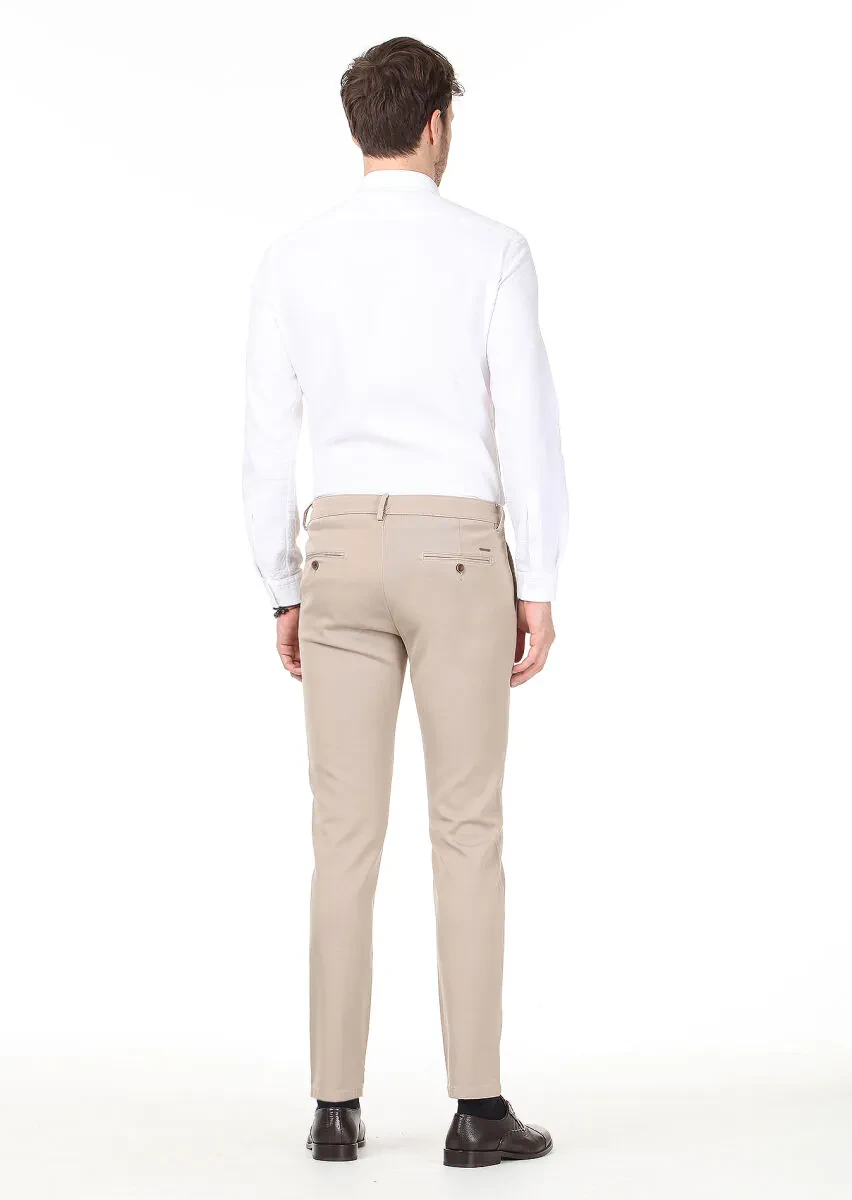 Buff Weaving Regular Fit Casual 100% Cotton Trousers - 4