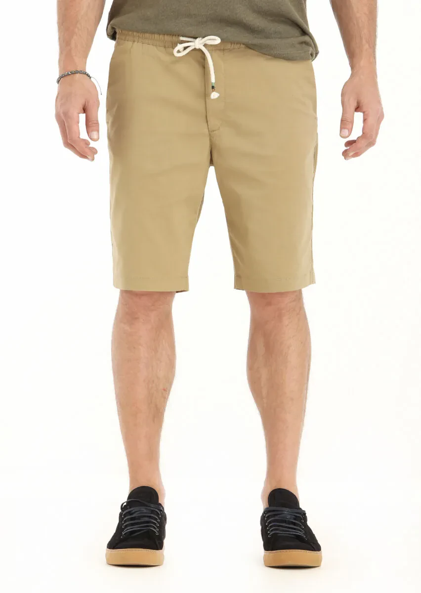 Buff Weaving Regular Fit Casual Cotton Blended Bermuda - 2