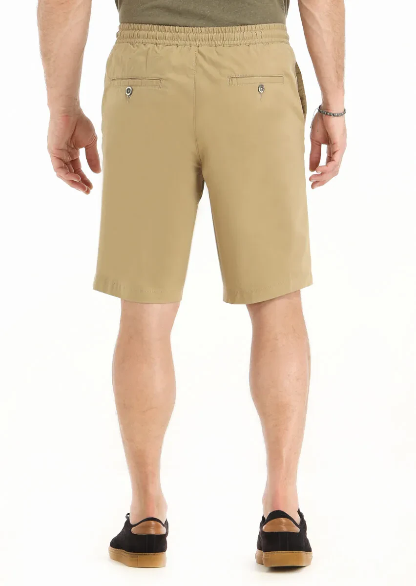 Buff Weaving Regular Fit Casual Cotton Blended Bermuda - 4