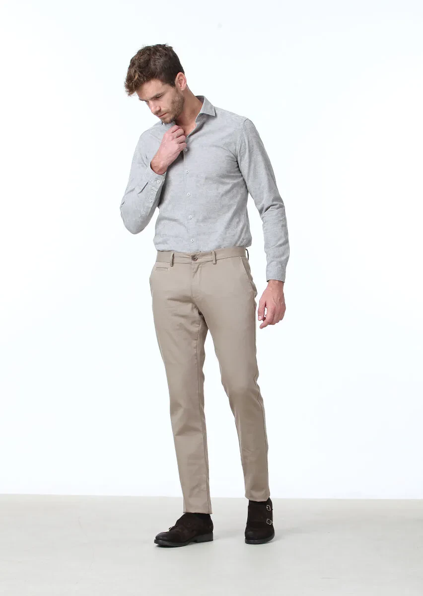 Buff Weaving Regular Fit Casual Cotton Blended Trousers - 2