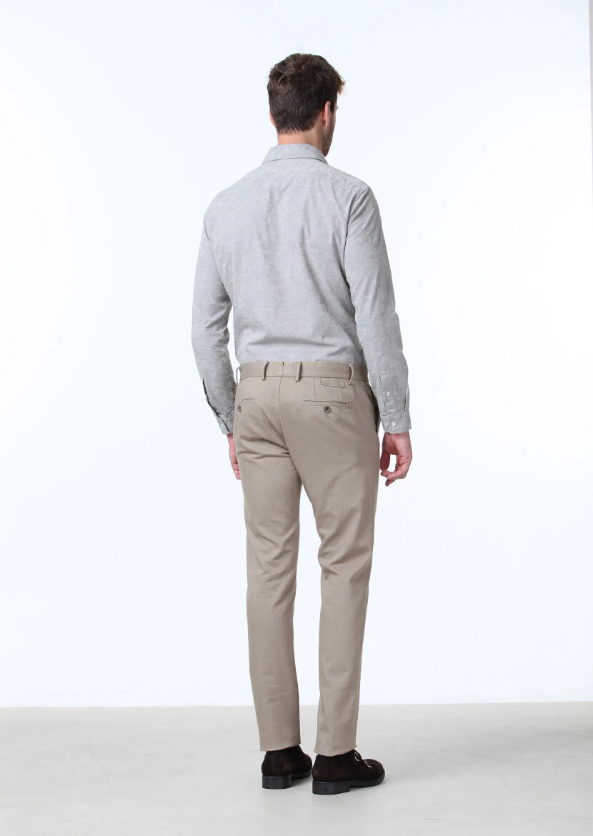 Buff Weaving Regular Fit Casual Cotton Blended Trousers - 4