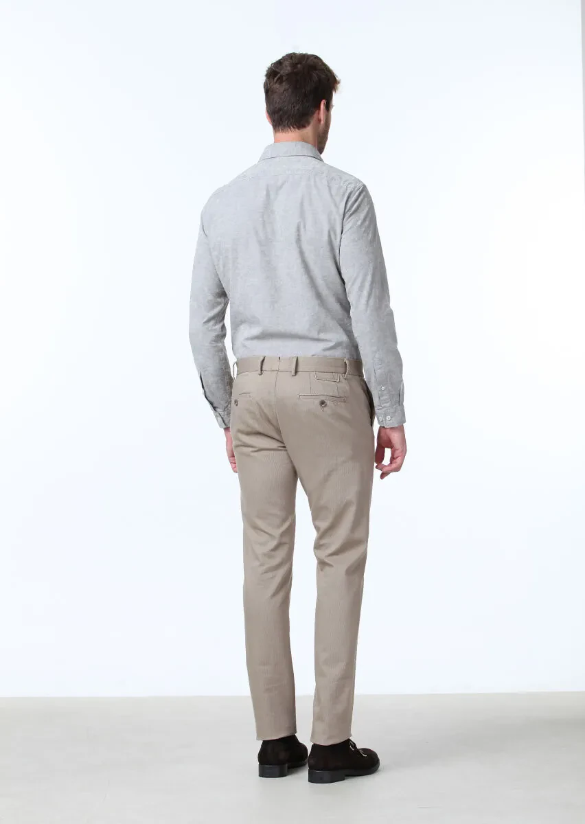 Buff Weaving Regular Fit Casual Cotton Blended Trousers - 4