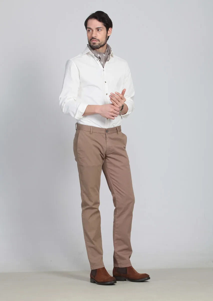 Buff Weaving Regular Fit Casual Cotton Blended Trousers - 4