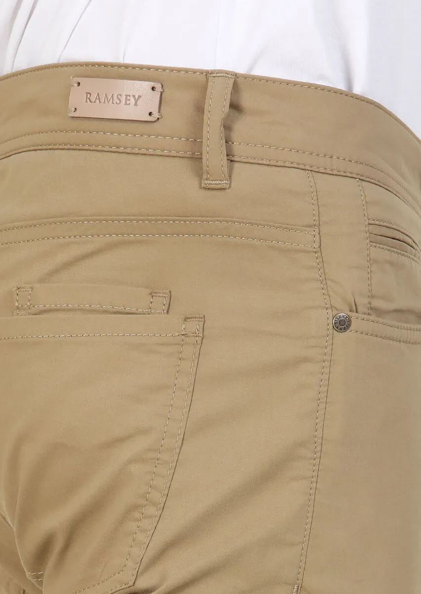 Buff Weaving Slim Fit Casual Cotton Blended Trousers - 4