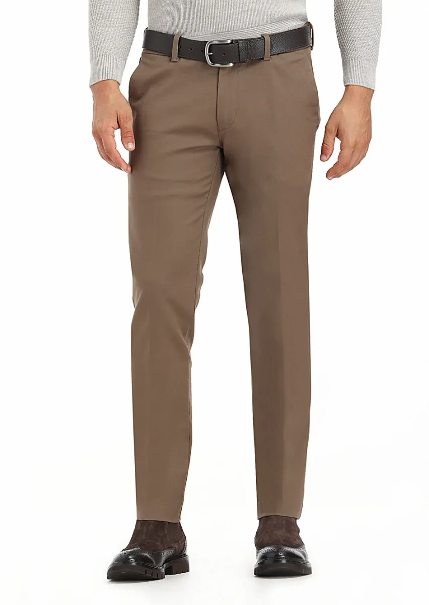 Buff Weaving Slim Fit Casual Trousers - 2