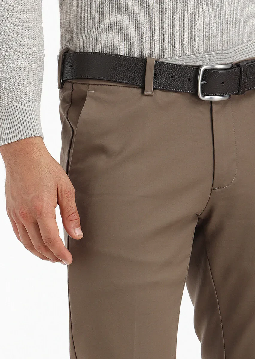 Buff Weaving Slim Fit Casual Trousers - 3