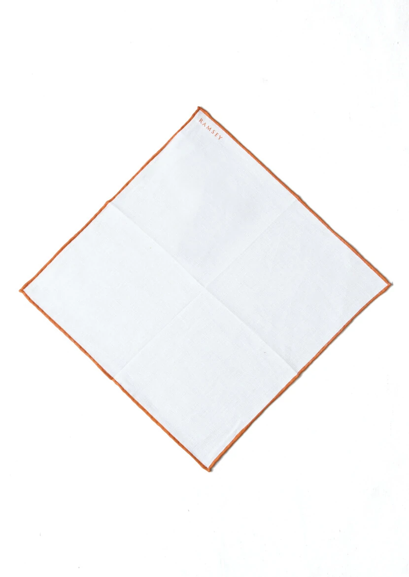 Burgundy %100 Keten Handkerchief 