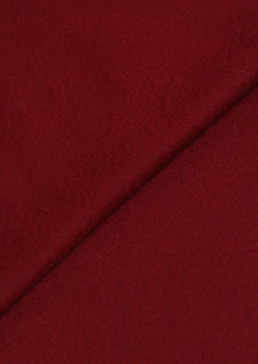 Burgundy %100 Yün Scarf - 2