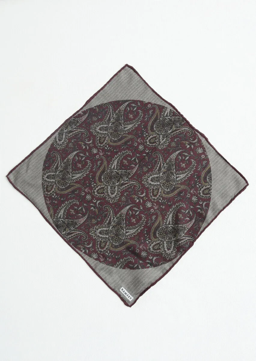 Burgundy Handkerchief - 1