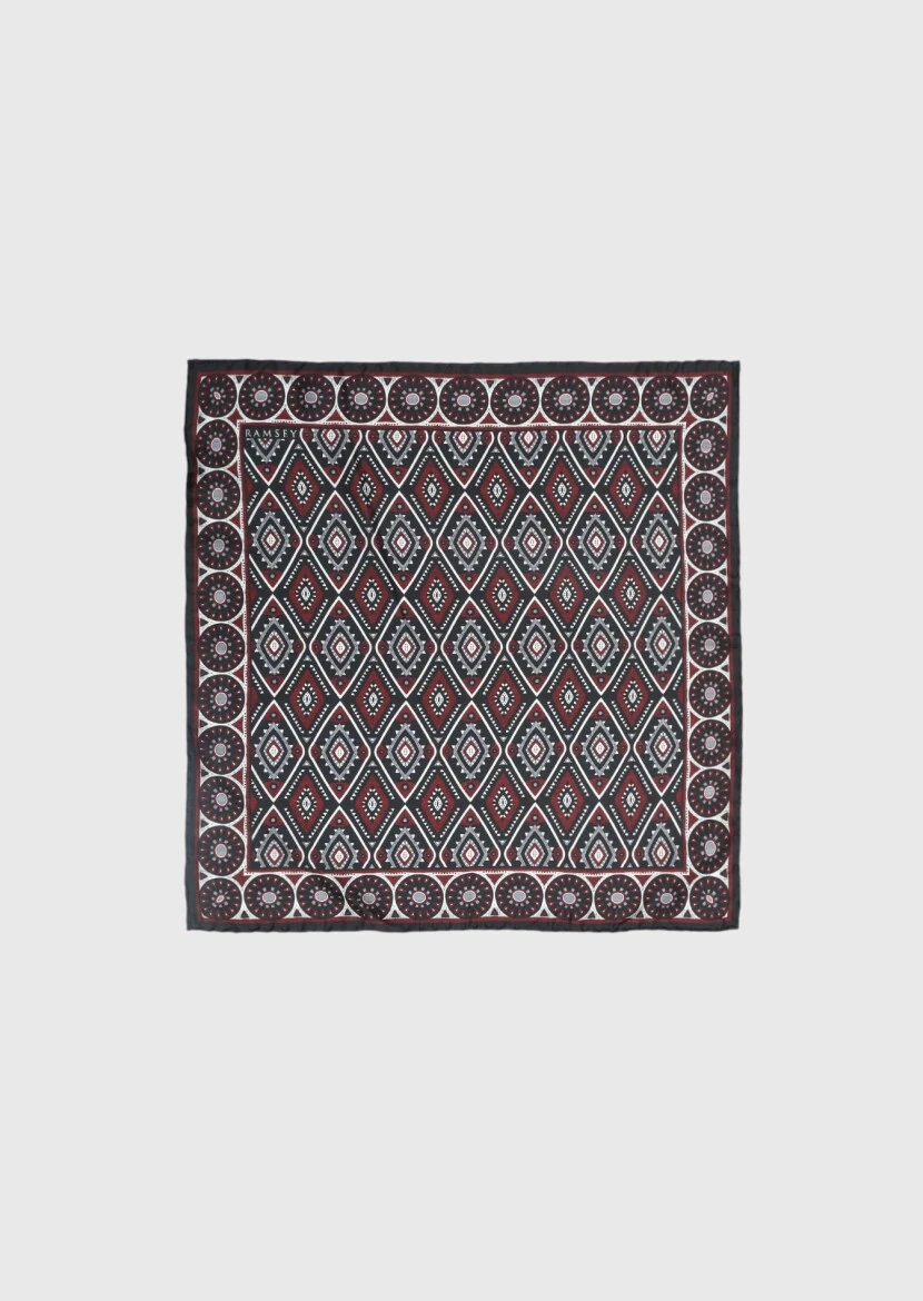 Burgundy Handkerchief - 1