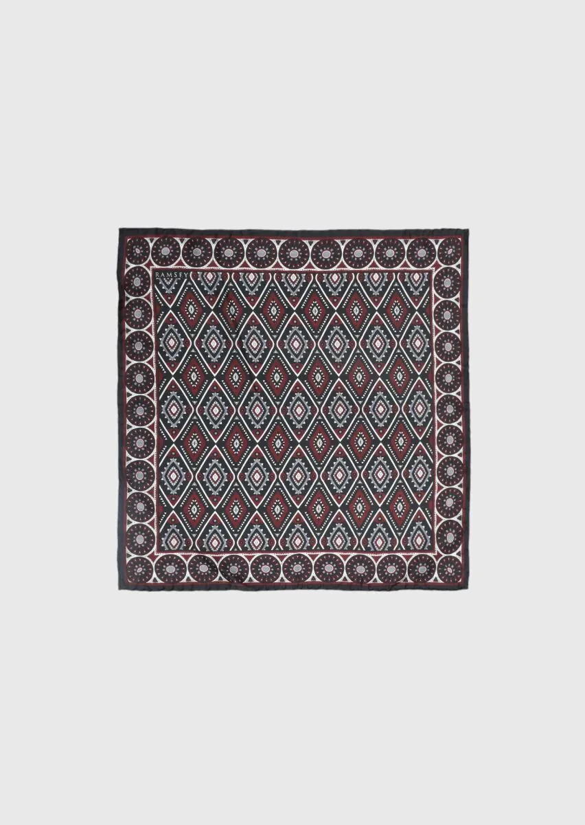 Burgundy Handkerchief - 1