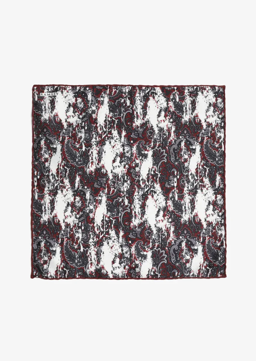 Burgundy Handkerchief - 1