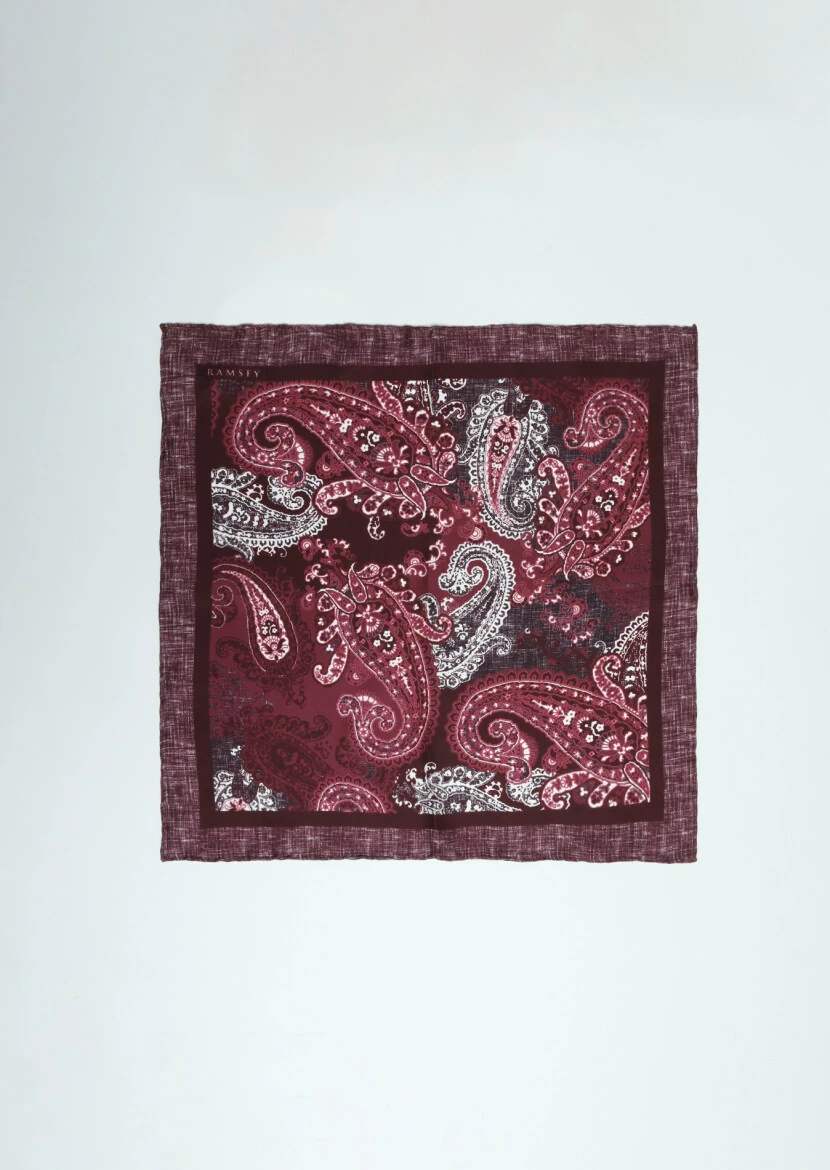 Burgundy Handkerchief - 1