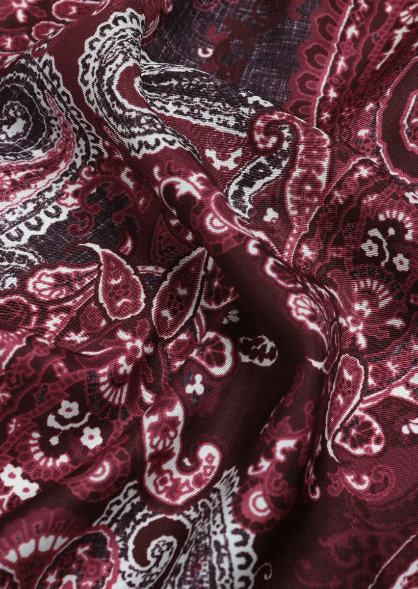 Burgundy Handkerchief - 2
