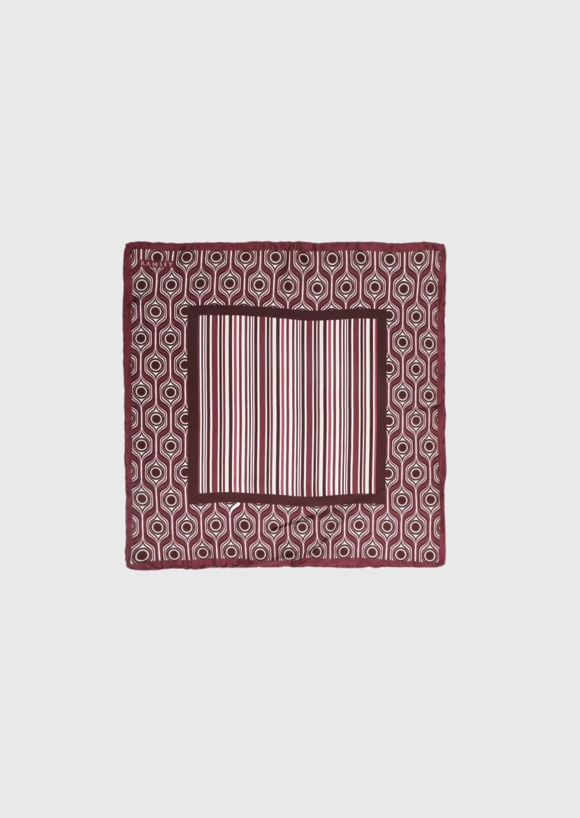 Burgundy Handkerchief - 1