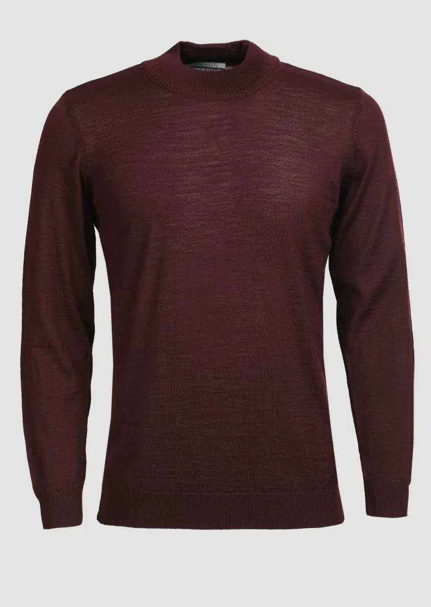 Burgundy Knitwear Sweatshirt - 6