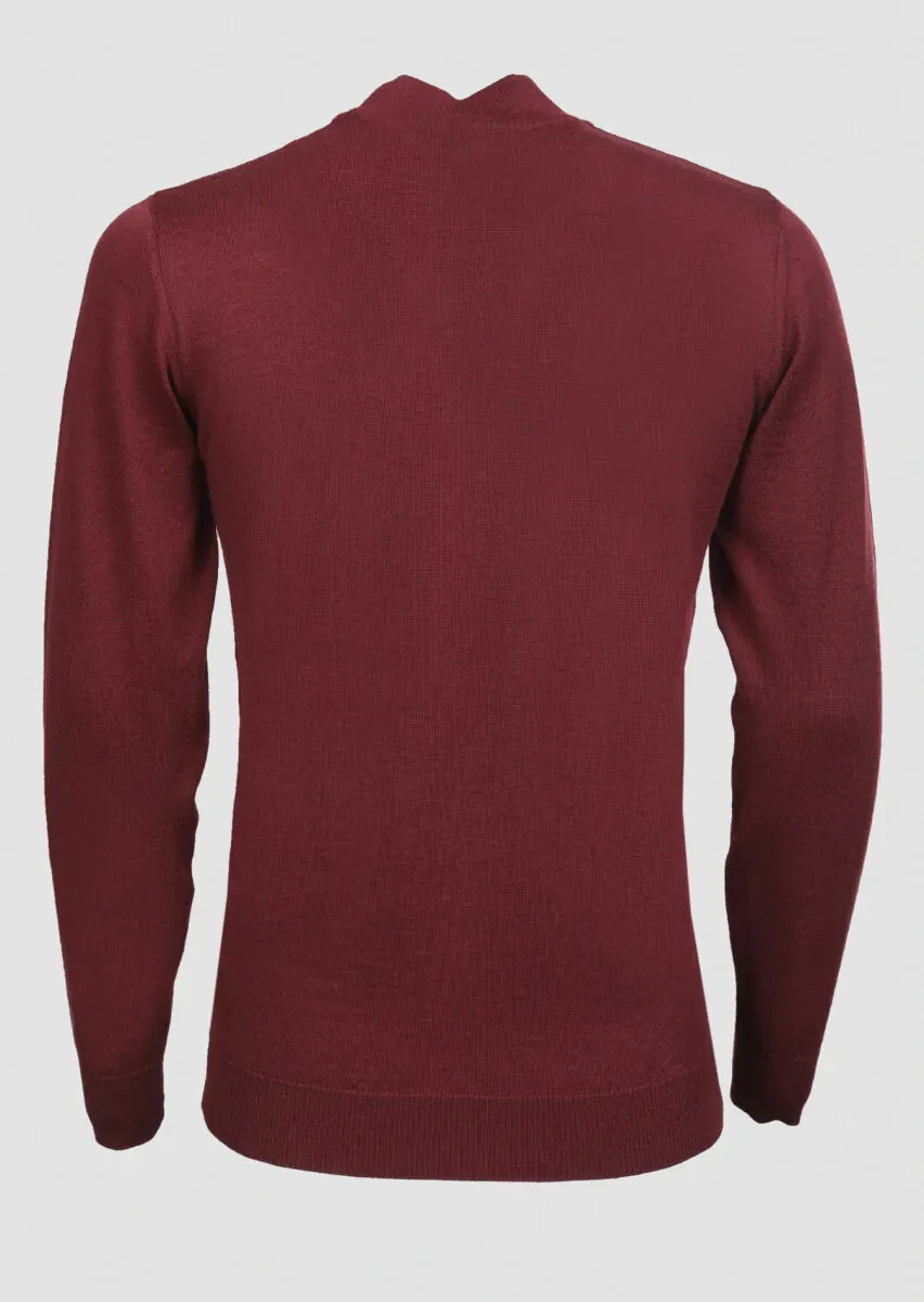 Burgundy Knitwear Sweatshirt - 7