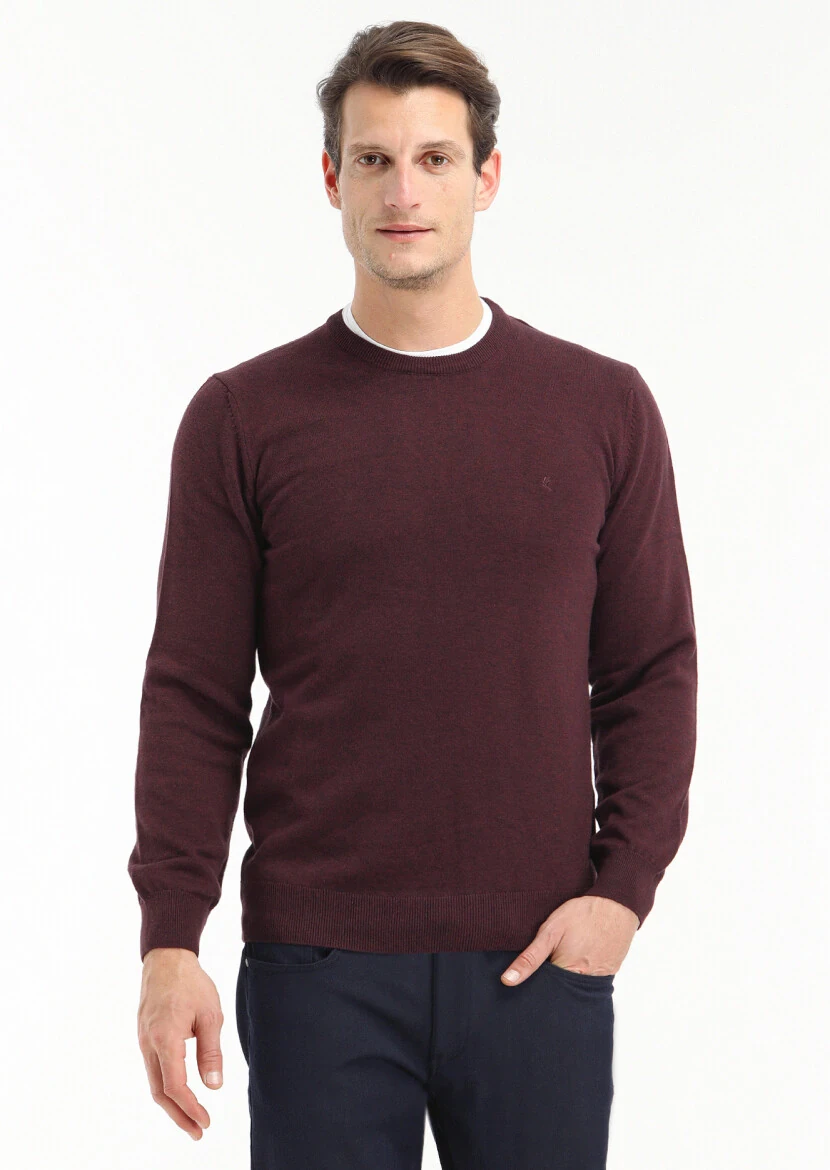 Burgundy Knitwear Sweatshirt 