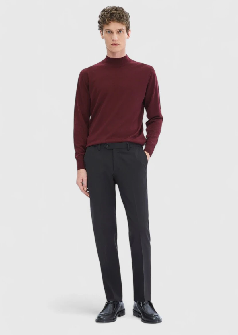 Burgundy Knitwear Sweatshirt 