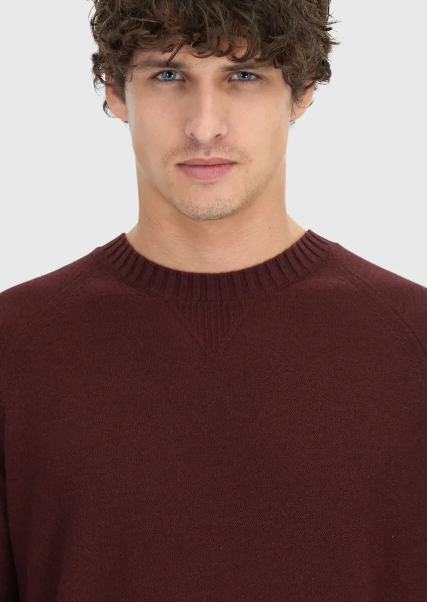 Burgundy Knitwear Sweatshirt - 4