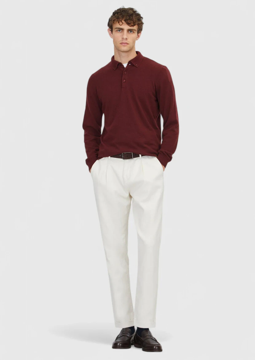 Burgundy Knitwear Sweatshirt - RAMSEY