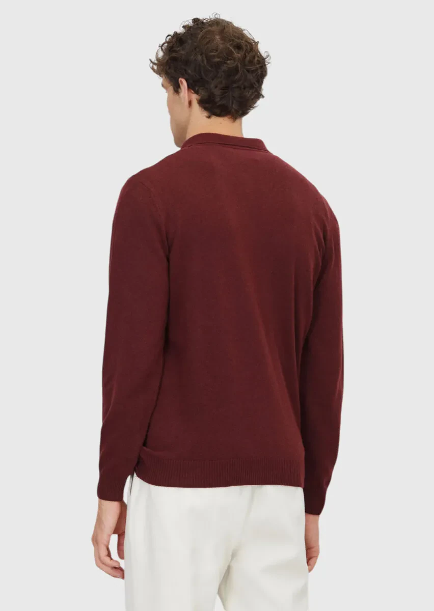 Burgundy Knitwear Sweatshirt - 6