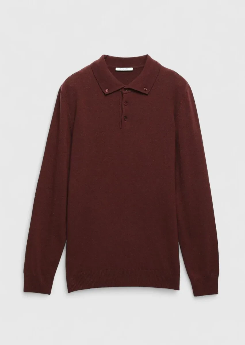 Burgundy Knitwear Sweatshirt - 7
